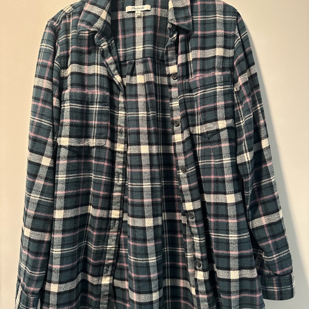 Plaid Button-Up Shirt